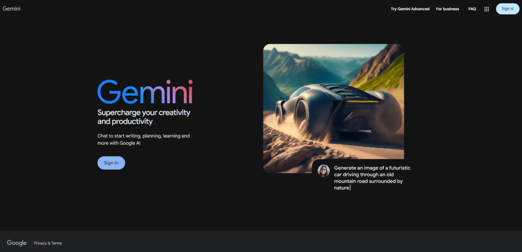 Google Gemini - Featured A.I. Tool