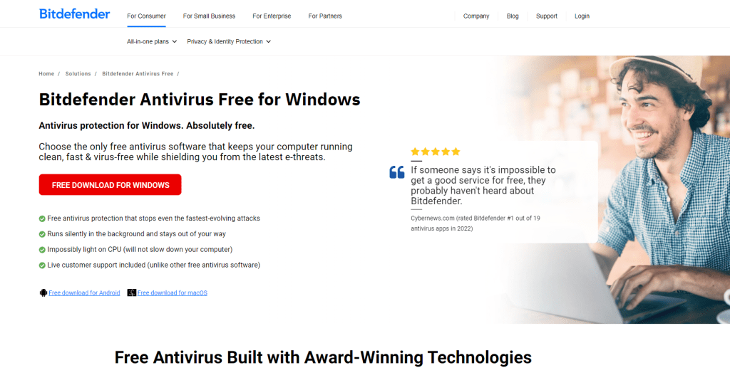 Bitdefender Antivirus Free - Windows App