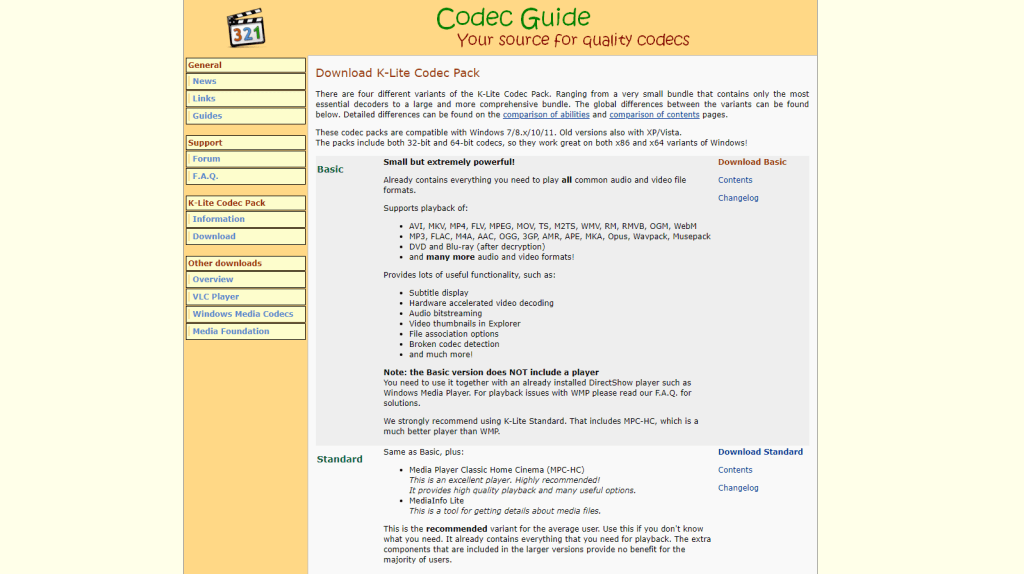 K-Lite Codec Pack - Windows App